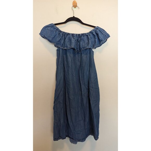 Altar'd State Women's Sleeveless Chambray Blue Mini Small Dress - Picture 2 of 5